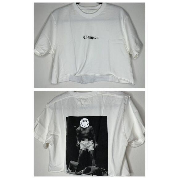 God Selection XXX Cream Champion Boxer Graphic cut crop top short sleeves L - Picture 11 of 11